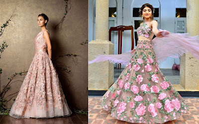 Gown for engagement indian on sale